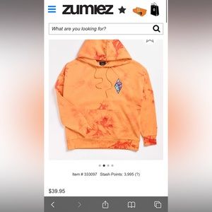 Empyre Fredia Orange Tie Dye Hoodie